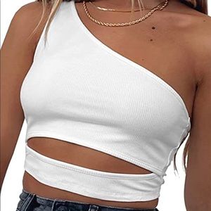 Cut Out One Shoulder Tank